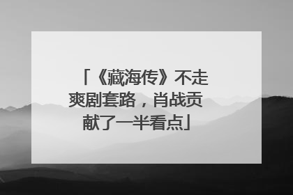 《藏海传》不走爽剧套路，肖战贡献了一半看点