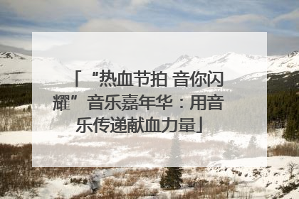 “热血节拍 音你闪耀”音乐嘉年华：用音乐传递献血力量