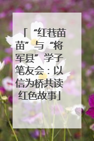 “红巷苗苗”与“将军县”学子笔友会：以信为桥共读红色故事