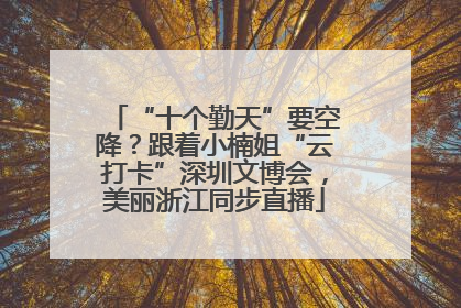 “十个勤天”要空降？跟着小楠姐“云打卡”深圳文博会，美丽浙江同步直播
