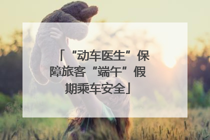 “动车医生”保障旅客“端午”假期乘车安全