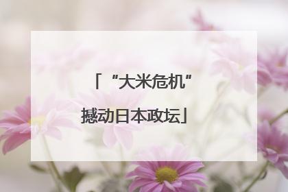 “大米危机”撼动日本政坛