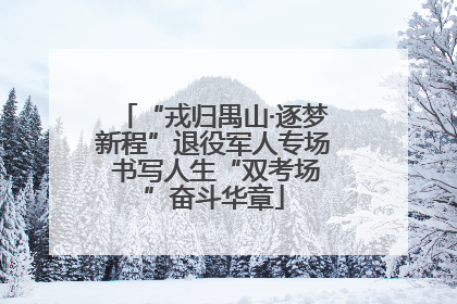 “戎归禺山·逐梦新程”退役军人专场 书写人生“双考场”奋斗华章