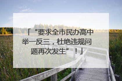“要求全市民办高中举一反三，杜绝违规问题再次发生”！