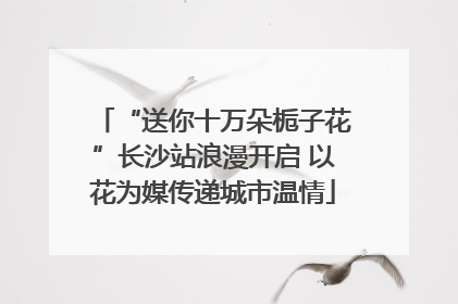 “送你十万朵栀子花”长沙站浪漫开启 以花为媒传递城市温情
