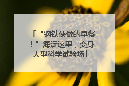 “钢铁侠做的早餐！”海淀这里，变身大型科学试验场