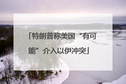 特朗普称美国“有可能”介入以伊冲突
