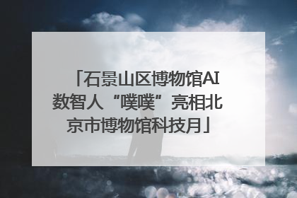 石景山区博物馆AI数智人“噗噗”亮相北京市博物馆科技月