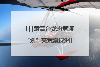甘肃高台龙舟竞渡“划”亮荒漠绿洲
