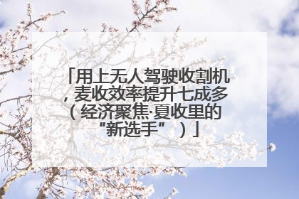 用上无人驾驶收割机，麦收效率提升七成多（经济聚焦·夏收里的“新选手”）