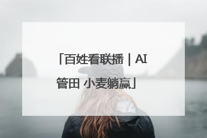 百姓看联播｜AI管田 小麦躺赢