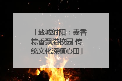 盐城射阳：囊香粽香飘溢校园 传统文化深植心田