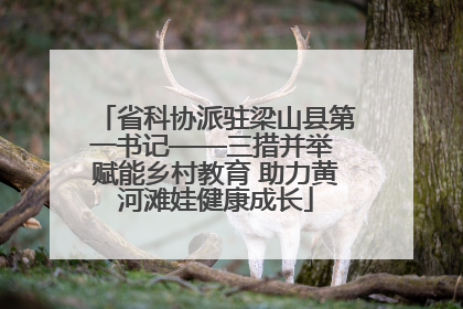 省科协派驻梁山县第一书记——三措并举 赋能乡村教育 助力黄河滩娃健康成长