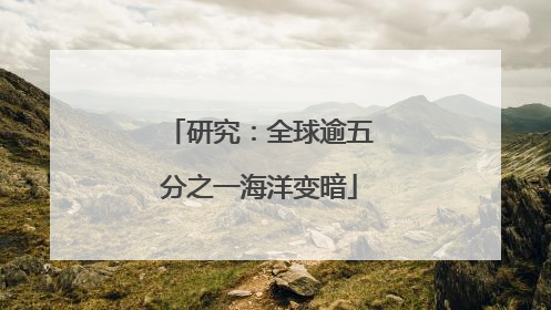 研究：全球逾五分之一海洋变暗