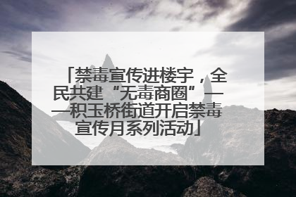 禁毒宣传进楼宇，全民共建“无毒商圈”——积玉桥街道开启禁毒宣传月系列活动