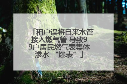 租户误将自来水管接入燃气管 导致99户居民燃气表集体渗水 “爆表”
