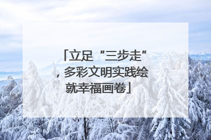 立足“三步走”，多彩文明实践绘就幸福画卷