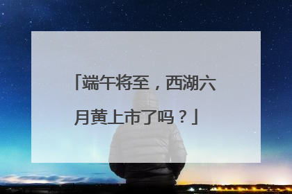 端午将至，西湖六月黄上市了吗？