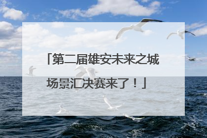 第二届雄安未来之城场景汇决赛来了！