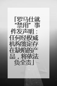 罗马仕就“禁用”事件发声明：任何经权威机构鉴定存在缺陷的产品，将依法负全责