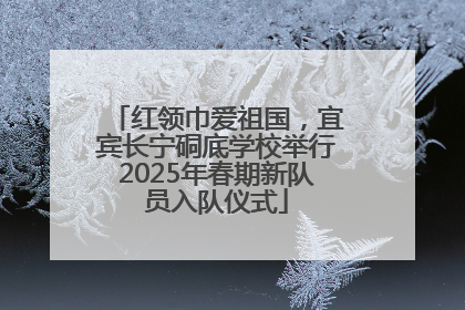 红领巾爱祖国，宜宾长宁硐底学校举行2025年春期新队员入队仪式
