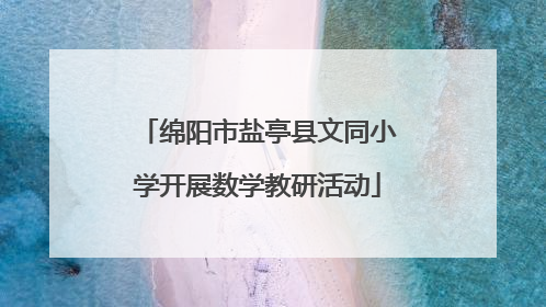 绵阳市盐亭县文同小学开展数学教研活动