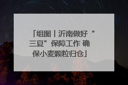 组图丨沂南做好“三夏”保障工作 确保小麦颗粒归仓