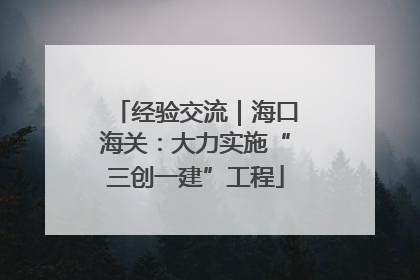 经验交流｜海口海关：大力实施“三创一建”工程