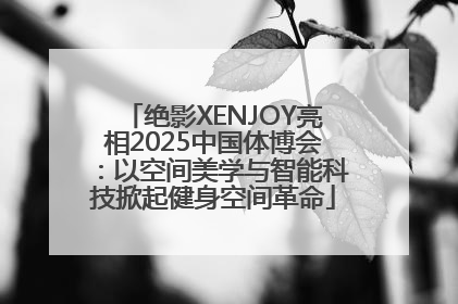 绝影XENJOY亮相2025中国体博会：以空间美学与智能科技掀起健身空间革命