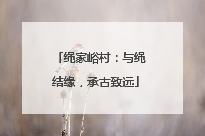 绳家峪村：与绳结缘，承古致远