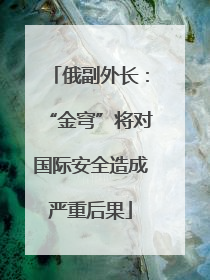 俄副外长：“金穹”将对国际安全造成严重后果