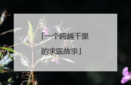 一个跨越千里的求医故事