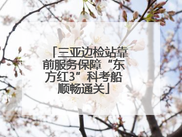三亚边检站靠前服务保障“东方红3”科考船顺畅通关