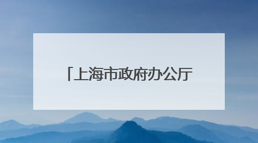 上海市政府办公厅主任王平，履新职