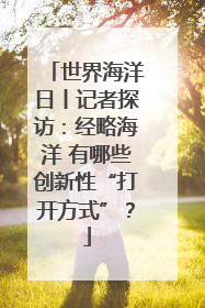世界海洋日丨记者探访：经略海洋 有哪些创新性“打开方式”？
