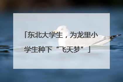 东北大学生，为龙里小学生种下“飞天梦”