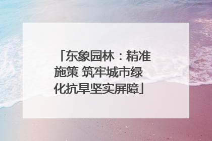 东象园林：精准施策 筑牢城市绿化抗旱坚实屏障