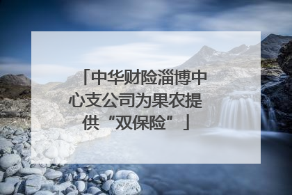 中华财险淄博中心支公司为果农提供“双保险”