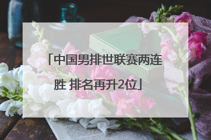 中国男排世联赛两连胜 排名再升2位