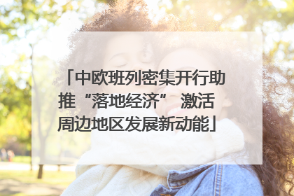 中欧班列密集开行助推“落地经济” 激活周边地区发展新动能