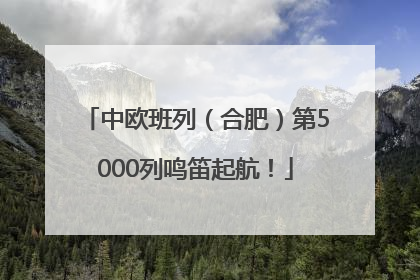 中欧班列（合肥）第5000列鸣笛起航！