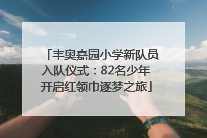 丰奥嘉园小学新队员入队仪式：82名少年开启红领巾逐梦之旅