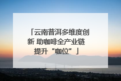 云南普洱多维度创新 助咖啡全产业链提升“咖位”