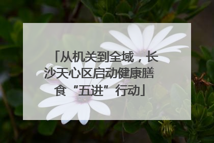 从机关到全域，长沙天心区启动健康膳食“五进”行动