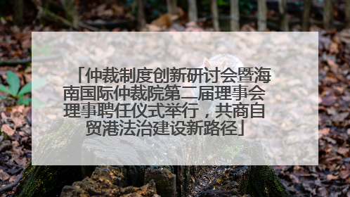 仲裁制度创新研讨会暨海南国际仲裁院第二届理事会理事聘任仪式举行，共商自贸港法治建设新路径