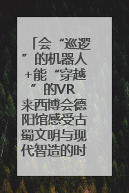 会“巡逻”的机器人+能“穿越”的VR 来西博会德阳馆感受古蜀文明与现代智造的时空对话｜西博视界