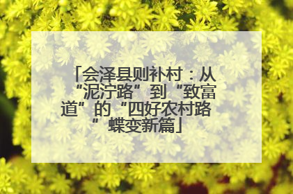 会泽县则补村：从“泥泞路”到“致富道”的“四好农村路”蝶变新篇
