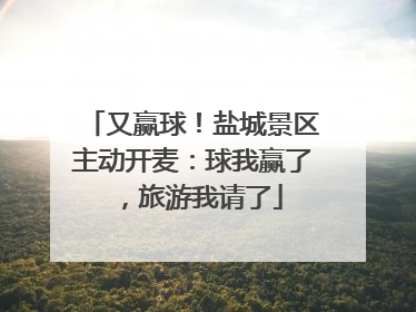 又赢球！盐城景区主动开麦：球我赢了，旅游我请了