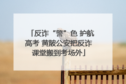 反诈“警”色 护航高考 黄陂公安把反诈课堂搬到考场外