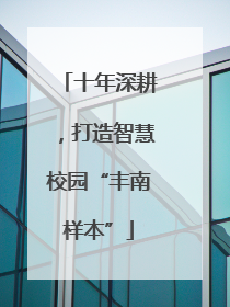 十年深耕，打造智慧校园“丰南样本”